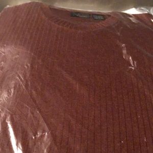 4xlt J Ferrar ribbed crewneck shirt in Copper